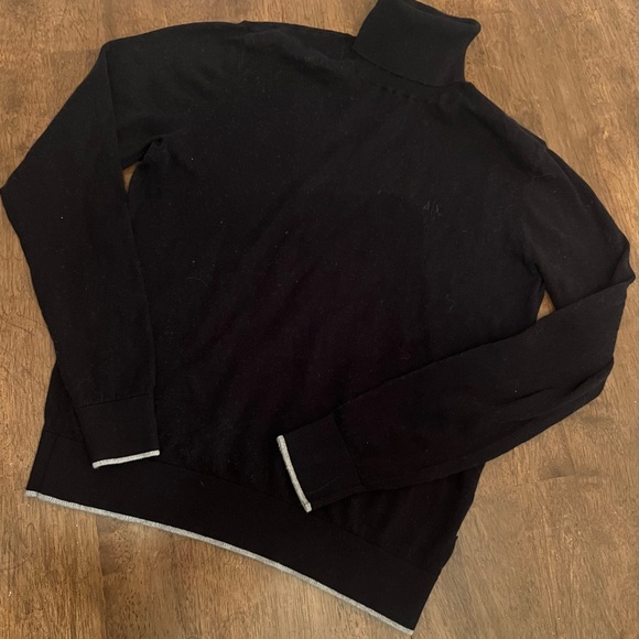 Armani Exchange cotton cashmere Black Turtleneck Sweater - Picture 1 of 8